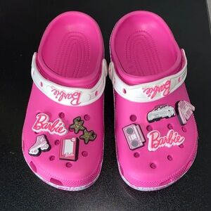 Barbie Adult Hot Pink Crocs with Charms